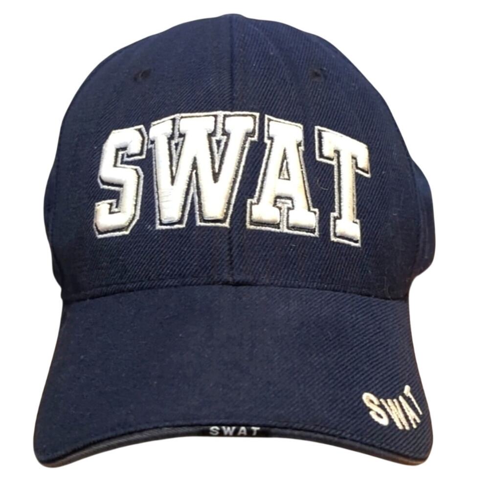 Rapid Dominance Navy and White Embroidered SWAT Adjustable Cap